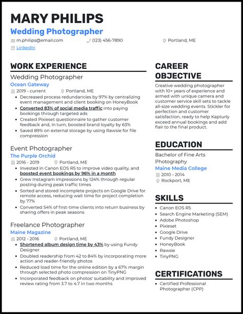 shooter resume examples|11 Real Photographer Resume Examples That Worked in 2024.